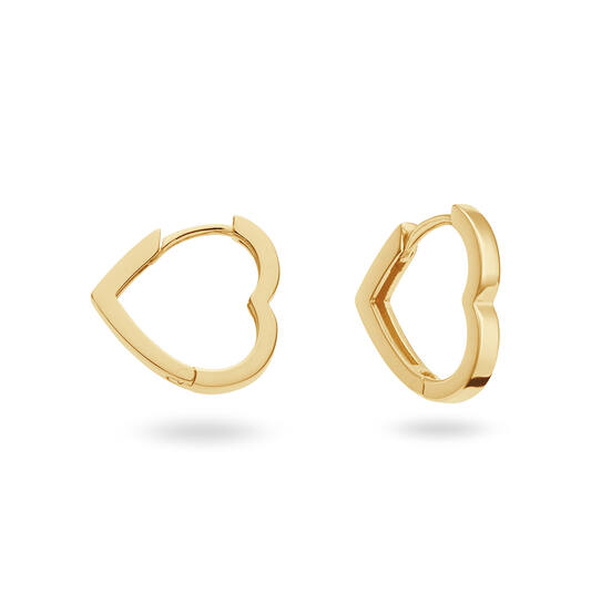  Ohrringe mit Clipverschluss - Premium Hoops - Herz