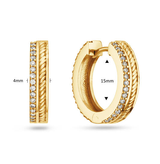  Earrings with folding clasp - Premium Hoops