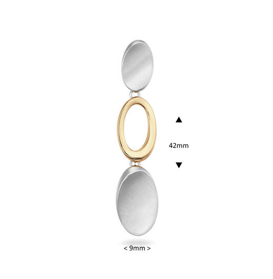  Pendants with stone - Oval - 9mm