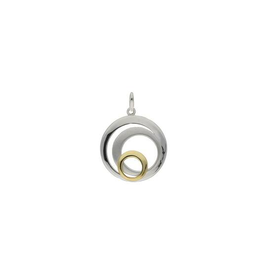  Pendants with stone - Circle - 26mm