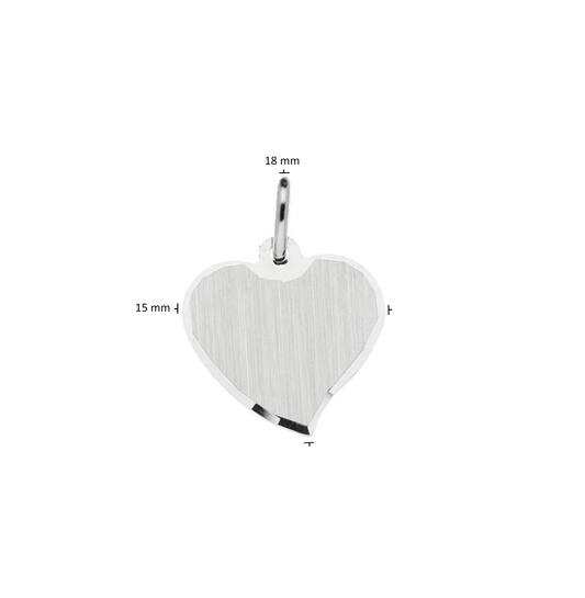 Engraved plates - Heart - 15mm
