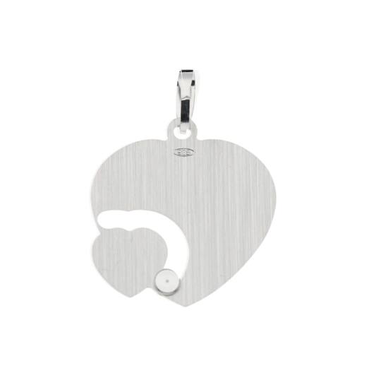  Engraved plates - Heart - 22mm