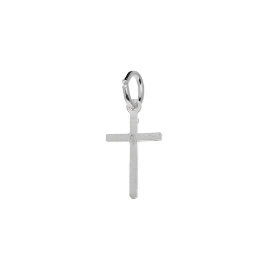 Kruis 15,5x9mm - Zilver - Mat - 0,4gr
