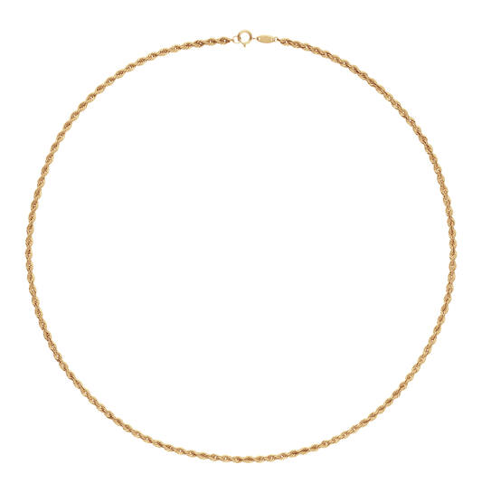  Collier à maillons - Cordon - 3mm - 45cm - 14k Or - 3.2gr