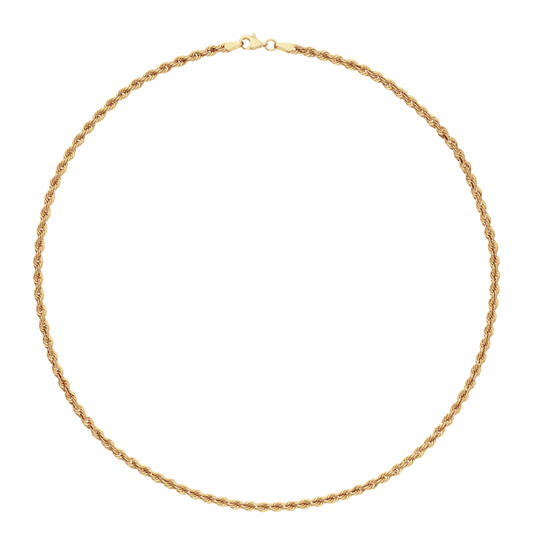 Gliederkette - Band - 3.5mm - 45cm - 14k Gold - 3.9gr