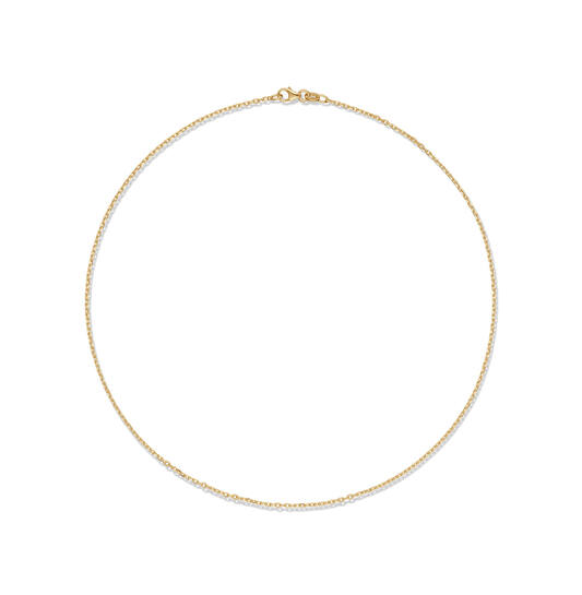  Lengte collier - Anker - 1.35mm - 38cm - 14k Goud