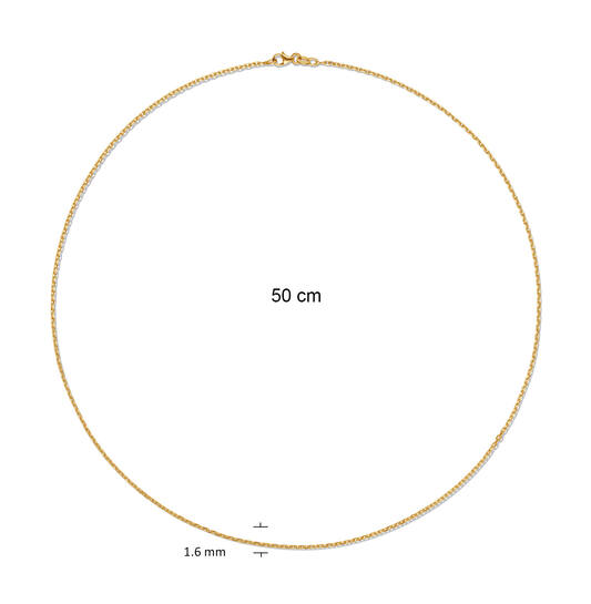  Länge Ketten - Anker - 1.6mm - 50cm - 14k Gold