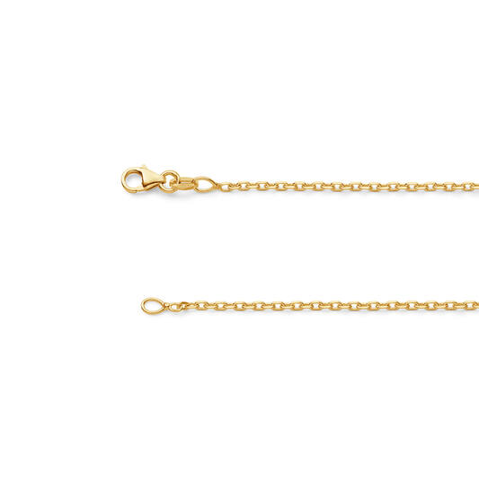  Long necklaces - Anchor - 1.6mm - 60cm - 14k Gold