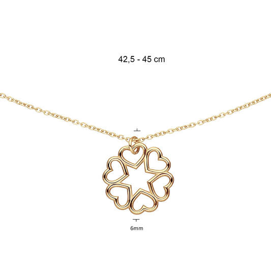  Colliers avec pierre - Ancre - 14k Or - 45cm