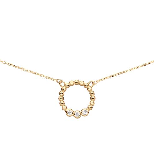  Colliers avec pierre - Rond - Ancre - 14k Or - 45cm