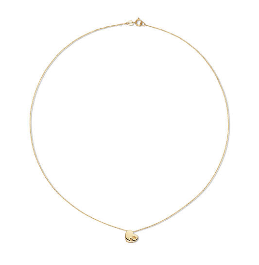  Halsketten mit Stein - Herz - Anker - 14k Gold - 45cm
