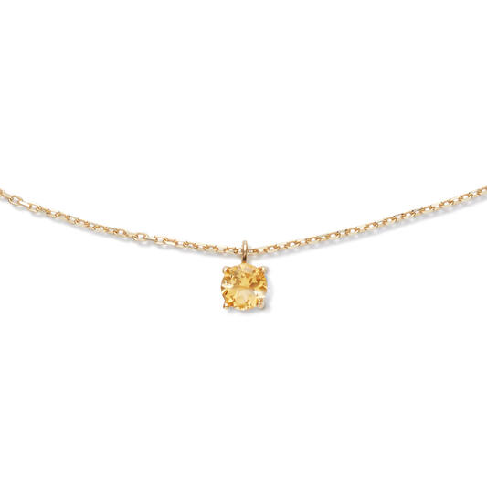  Halsketten mit Stein - Anker - 14k Gold - 45cm