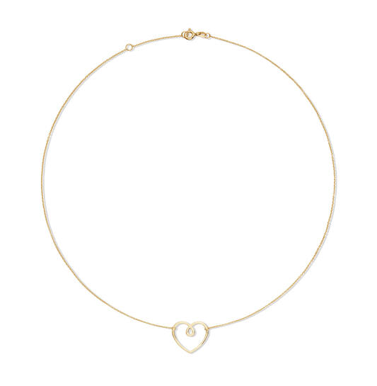  Collier - Hart - 14k Goud - 45cm