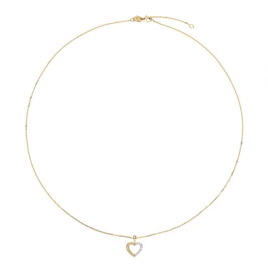  Collier - Hart - Anker - 14k Goud - 45cm
