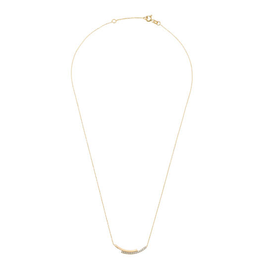  Necklaces with stone - 14k Gold - 45cm