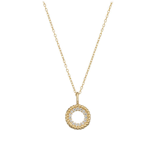  Collier - Rond - Anker - 14k Goud - 45cm