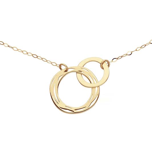  Necklace - Circle - Anchor - 14k Gold - 45cm