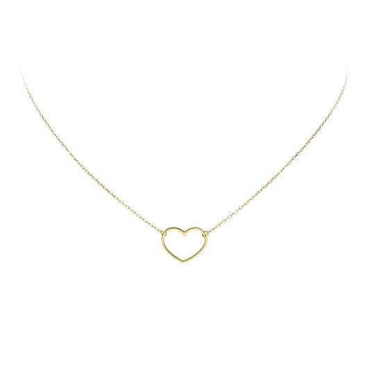  Collier - Hart - Anker - 14k Goud - 43cm