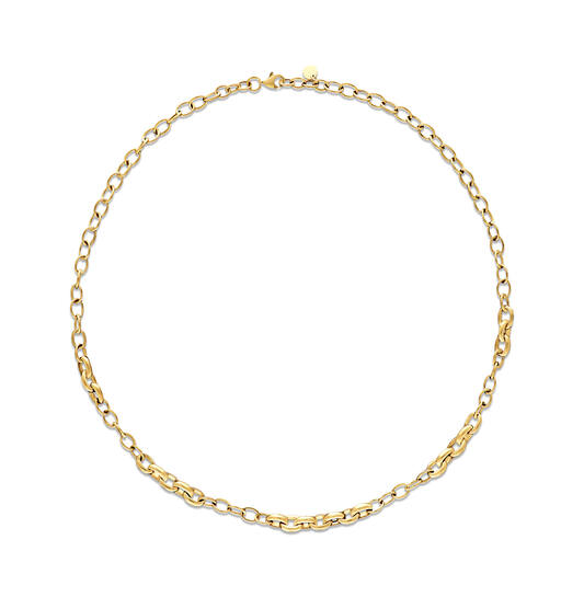  Link necklaces - Fantasy link - 14k Gold - 45cm