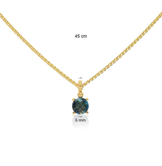  Collier - Rond - Palmier, Vossenstaart - 14k Goud - 45cm Elements of Love - 