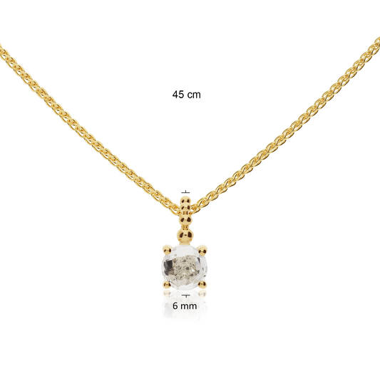  Collier - Rond - Palmier, Vossenstaart - 14k Goud - 45cm Elements of Love - 
