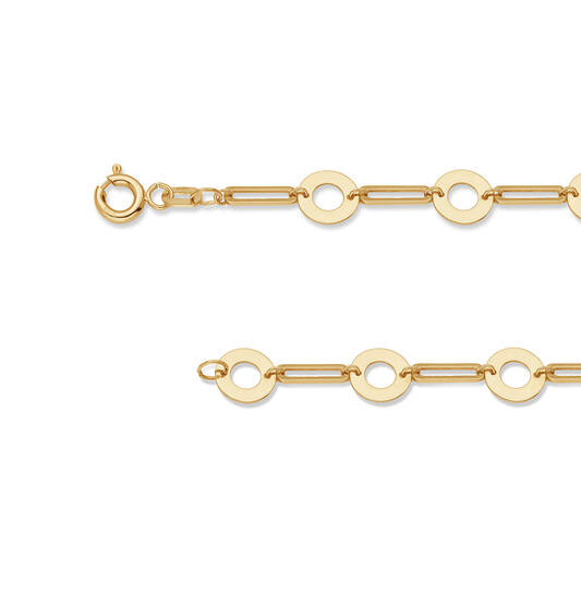  Bracelets à maillons - Maillon fantaisie - Rond - 6mm - 19cm