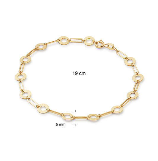  Bracelets à maillons - Maillon fantaisie - Rond - 6mm - 19cm