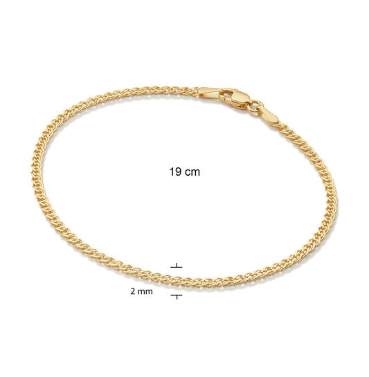  Gliederarmbänder - Fantasieglied - Oval - 2mm - 19cm