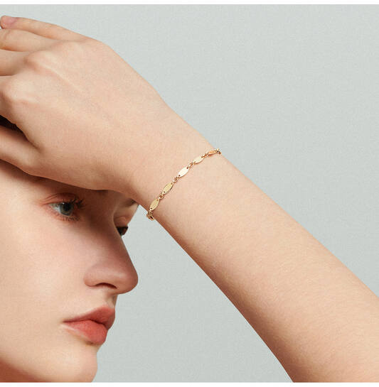  Link bracelets - Fantasy link - Oval - 4mm - 19cm