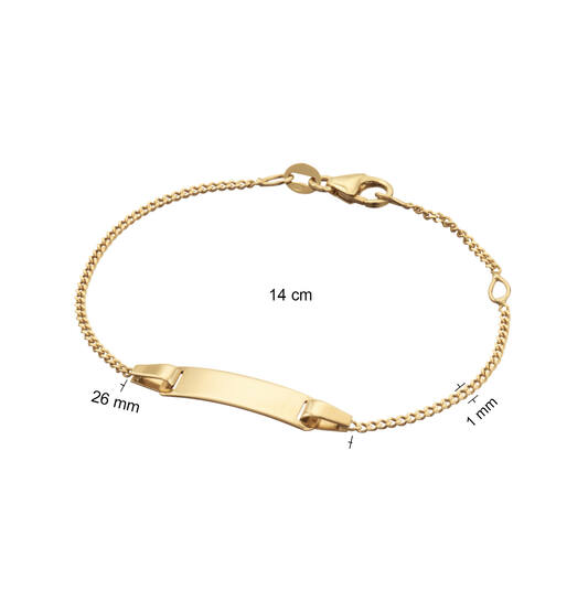  Bracelets gourmettes - Gourmette - Baby - 1mm - 14cm