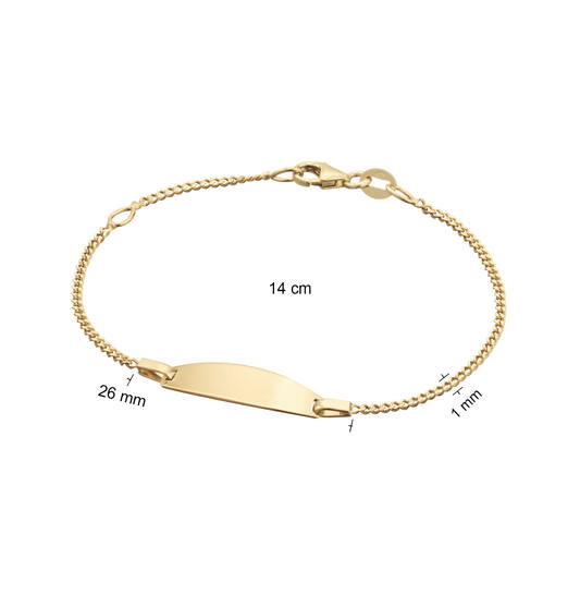  Bracelets gourmettes - Gourmette - Baby - 1mm - 14cm