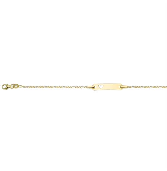  Plaatarmband - Figaro - Baby - 1mm - 14cm
