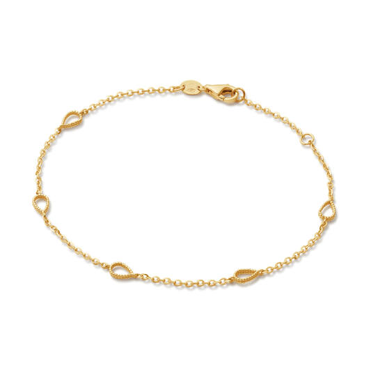  Link bracelets - Anchor - Drop - 3mm - 19cm