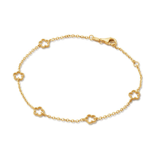  Link bracelets - Anchor - Flower - 5mm - 19cm
