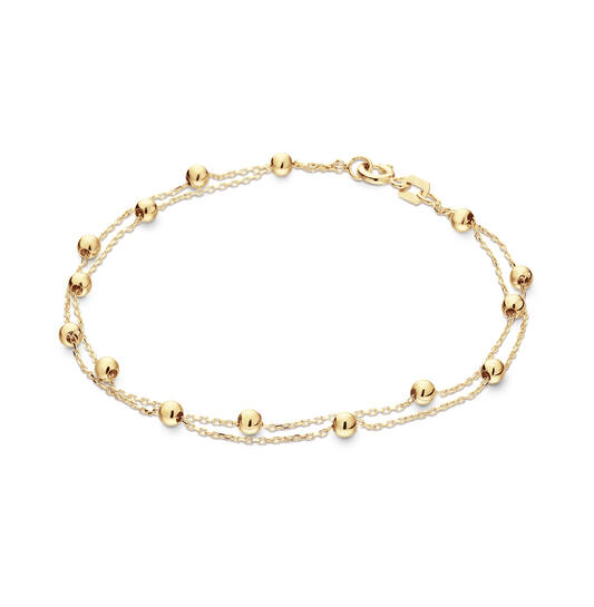  Gliederarmbänder - Anker - Bolletjes - 3mm - 19cm
