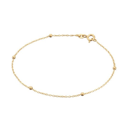  Gliederarmbänder - Anker - Bolletjes - 1mm - 19cm