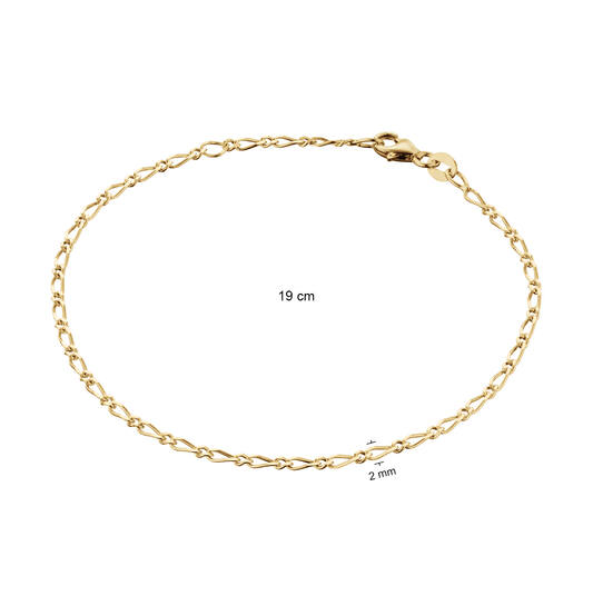  Link bracelets - Anchor - 19cm
