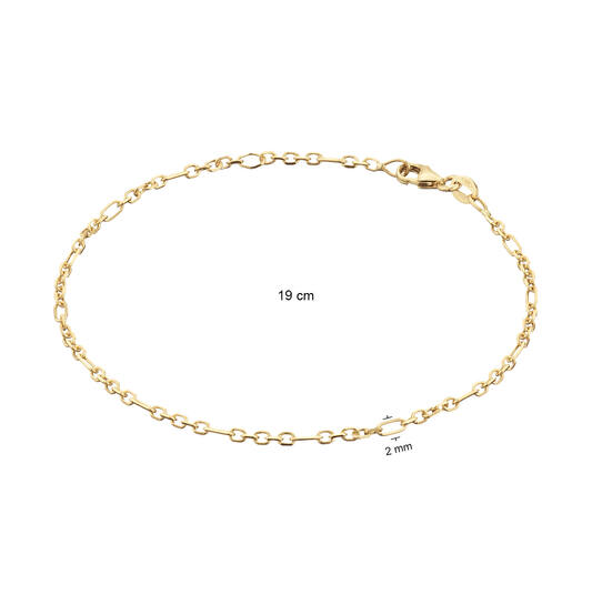  Bracelets à maillons - Maillon fantaisie - 19cm