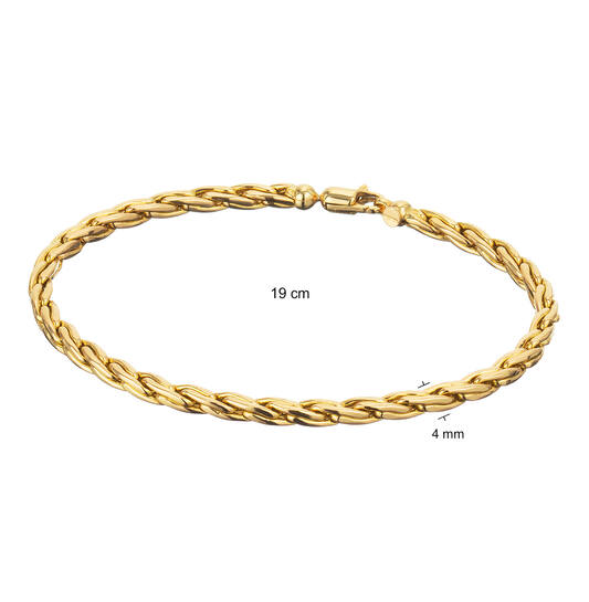  Schakelarmband - Elegant Strength - Fantasieschakel - Rond - 4mm - 19cm