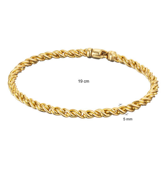  Schakelarmband - Elegant Strength - Koord - Rond - 5mm - 19cm