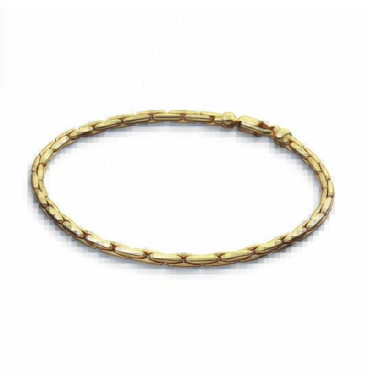  Gliederarmbänder - Elegant Strength - Anker - 3mm - 19cm