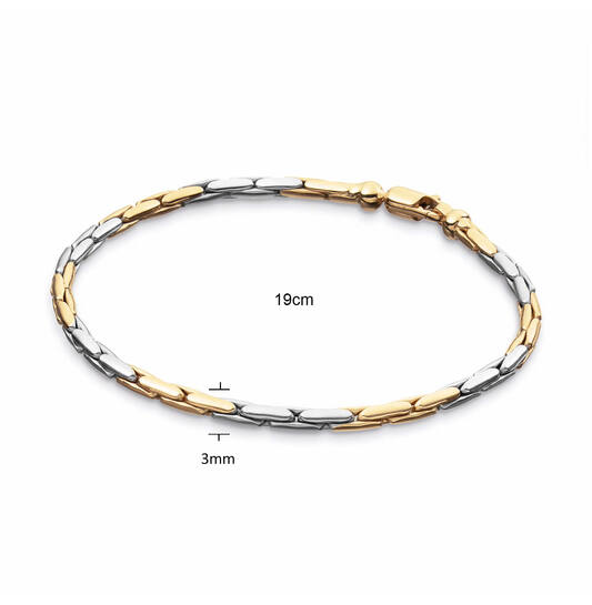  Gliederarmbänder - Elegant Strength - Anker - 3mm - 19cm