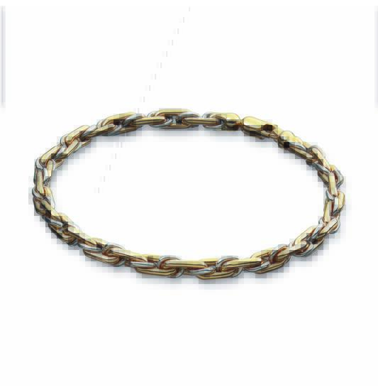  Link bracelets - Elegant Strength - Anchor - 4mm - 19cm