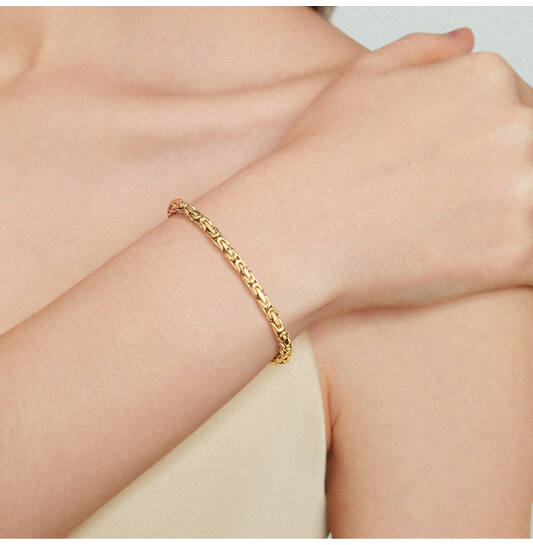  Bracelets à maillons - Elegant Strength - Chaine de roi - 4mm - 19cm