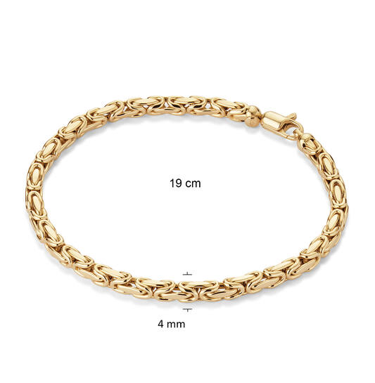  Bracelets à maillons - Elegant Strength - Chaine de roi - 4mm - 19cm