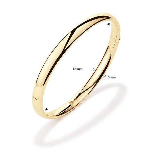  Armreifen - Golden Armour Bangles - Oval - 6mm - Ø 58mm