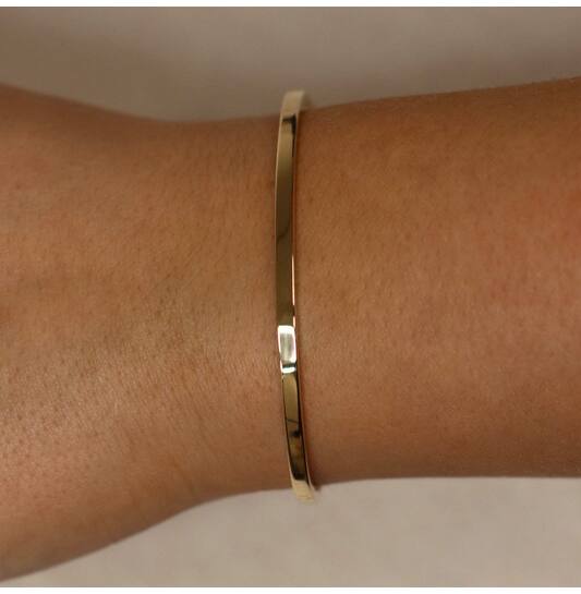  Bangle - Golden Armour Bangles - Scharnier - Vierkant - 3mm - Ø 58mm
