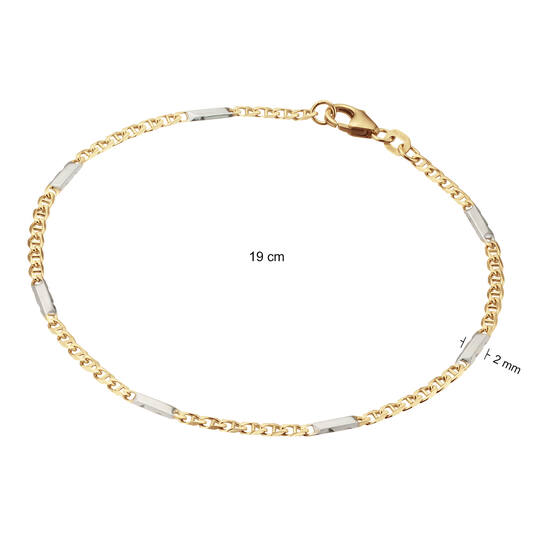  Gliederarmbänder - Falkenauge - 2.4mm - 19cm