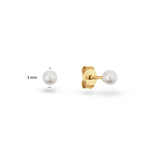  Oorstekers - Rond Parel - - Ø 3mm