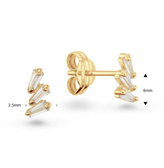  Oorstekers - Fantasie Zirkonia - 